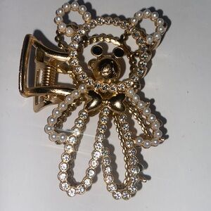 🌷NEW teddy bear outline hair claw clip